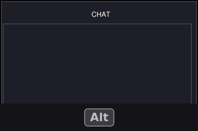 Alt asks the teammate; the chat panel shows thinking, then the reply, and blinks
